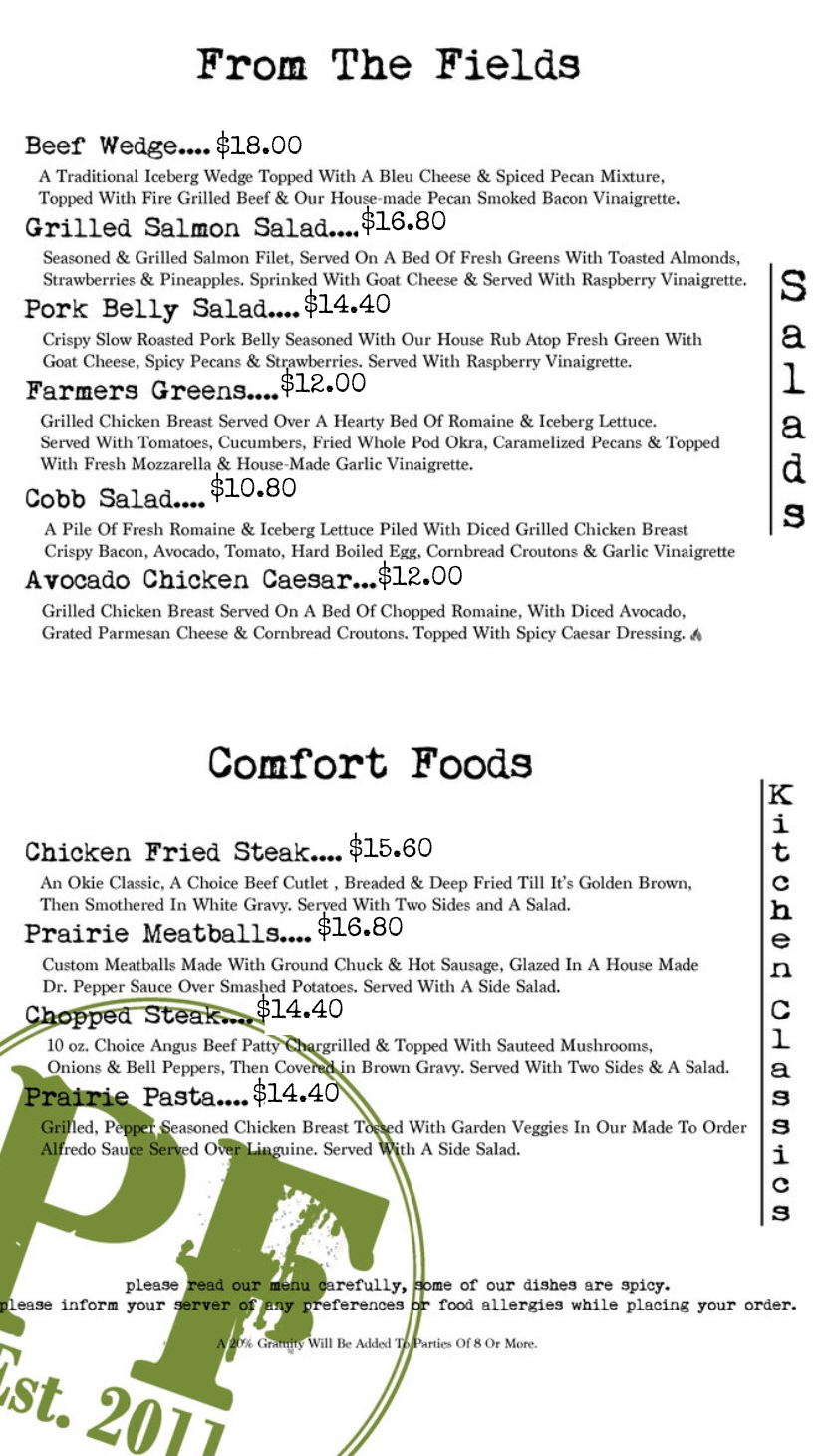 prairie fire grill menu and prices: your ultimate guide to eating at prairie fire grill!