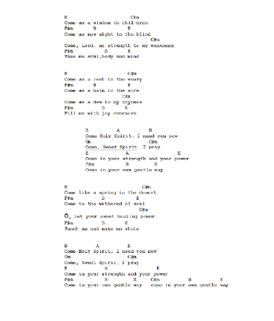 How to Play Come Holy Spirit I Need You on Guitar: Chords and Lyrics