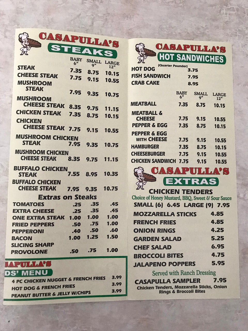 Casapullas Menu Guide: Top Dishes and Prices at Casapullas Locations in DE