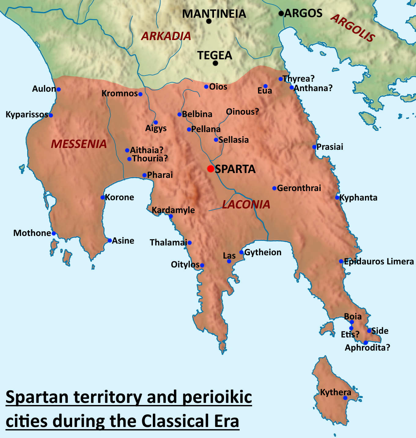 Sparta on a Map: Discover the Ancient City-State of Greece