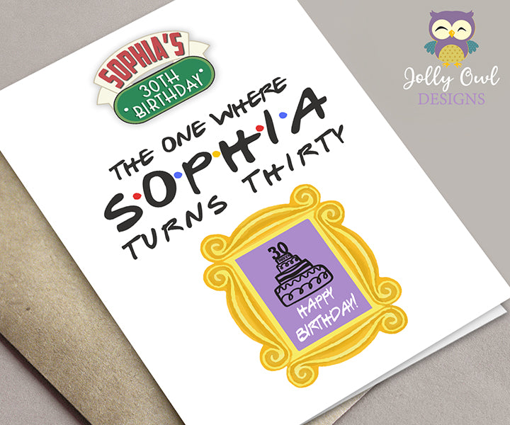 Unique F.R.I.E.N.D.S TV Show Birthday Card – Perfect for Any Fan!