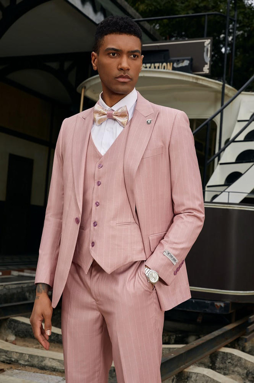 Elevate Your Wardrobe: Trendy Pink Pinstripe Suits for Bold Statements