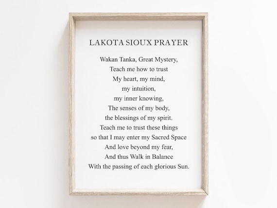 lakota sioux prayers