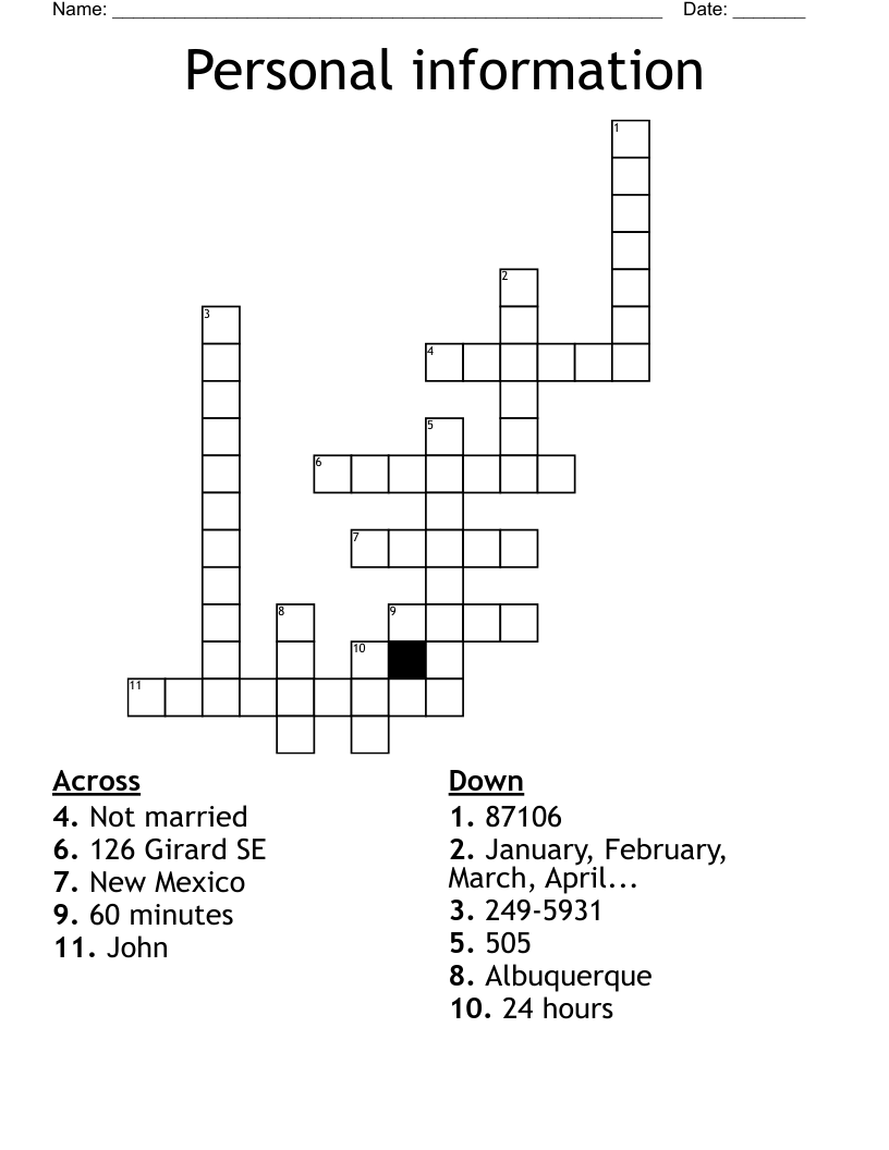 additional info crossword