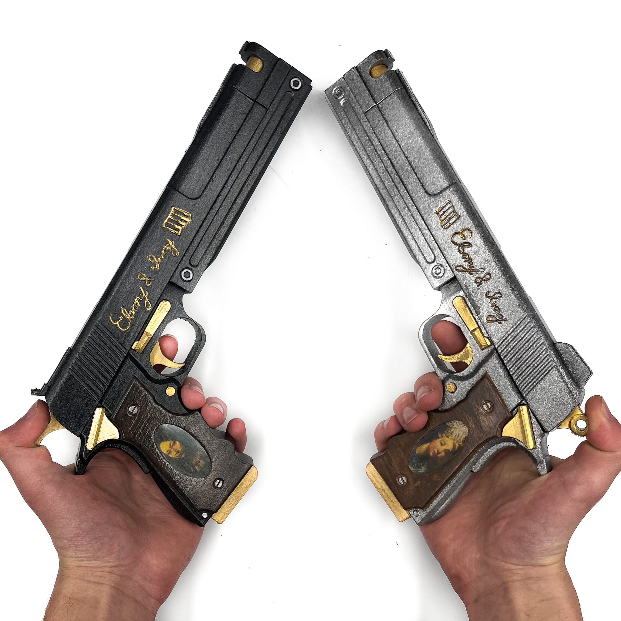 Ebony and Ivory Replica Pistols for Sale: 1:1 Scale Custom Cosplay Props