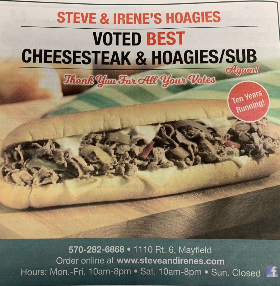 Steve and Irenes Menu: Explore Hoagies, Seafood & Monthly Specials