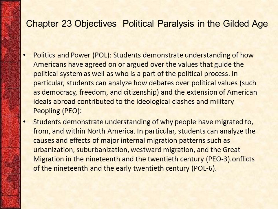 How Did Political Paralysis impact the Gilded Age in easy words?