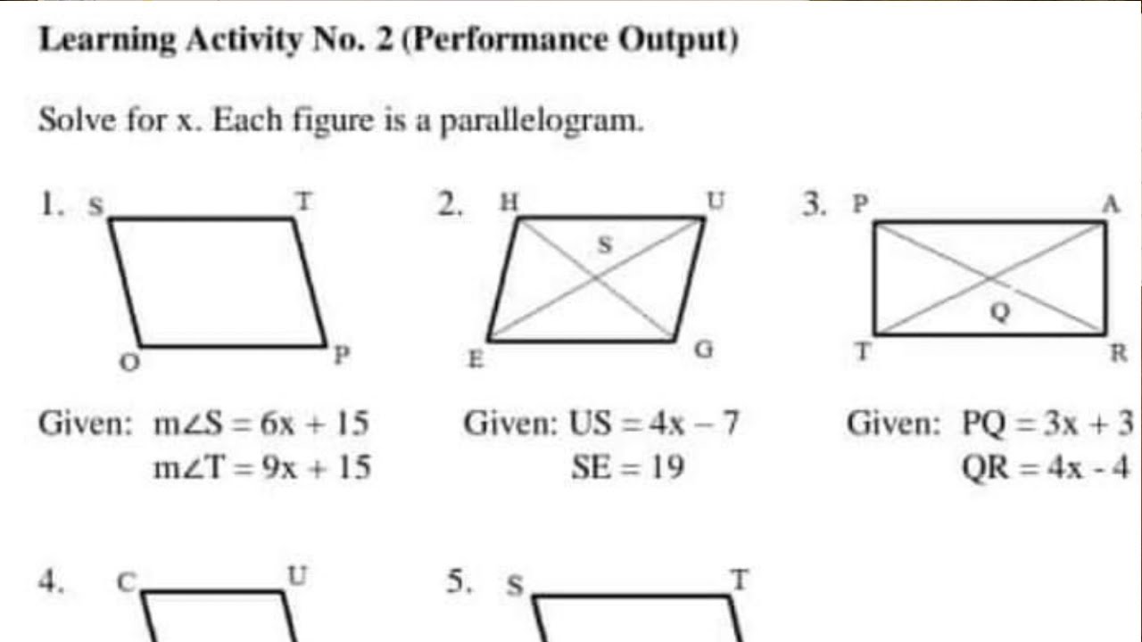 How to Solve for x in a Parallelogram: Key Concepts Explained