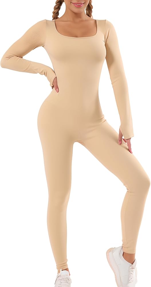 Beige Jumpsuit Long Sleeve: Perfect for Stylish Comfort