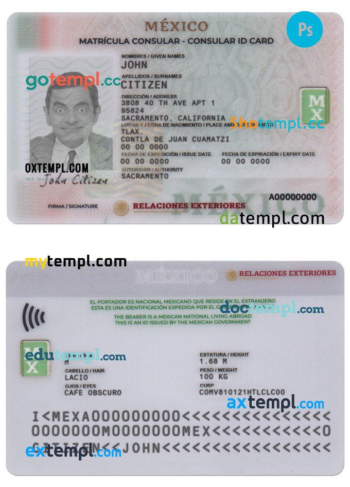 Authentic Mexican ID Card Template – Ideal for Design and Verification