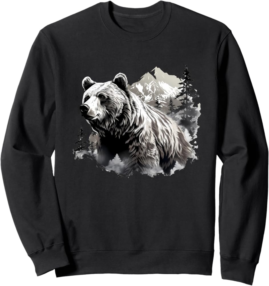 Grizzly Bear Sweatshirts: High-Quality Apparel for Wildlife Fans