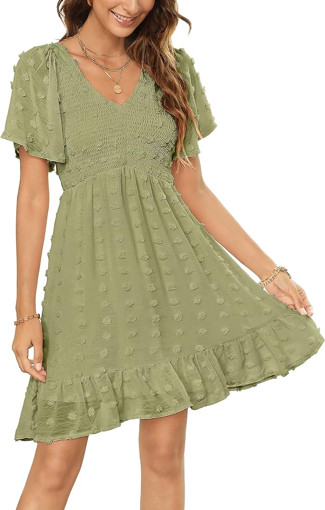 Shop the Best Green Flutter Sleeve Dress for Spring 2024