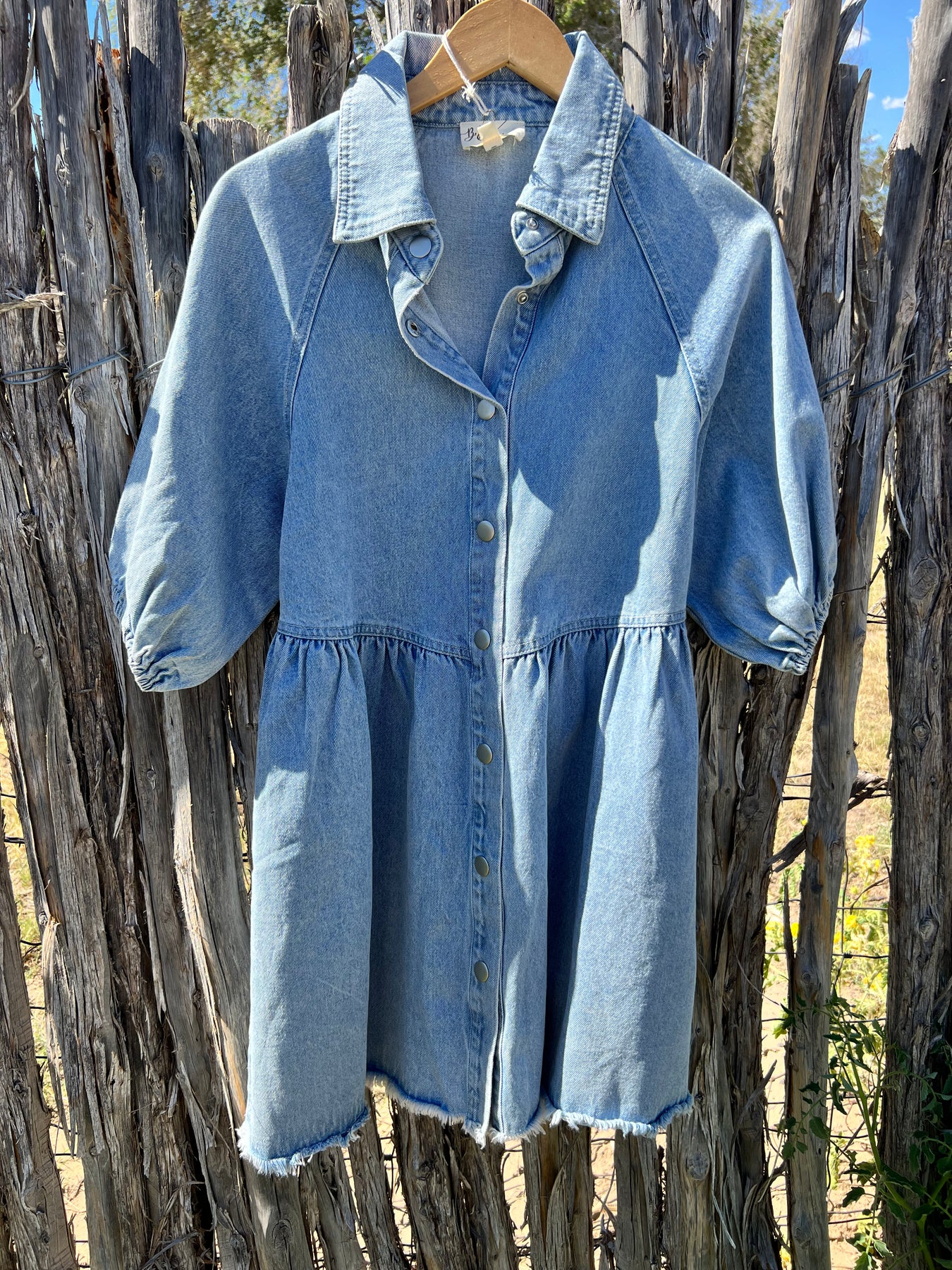Washed denim puff sleeve dress: Your perfect mix of everyday comfort and super cute style.