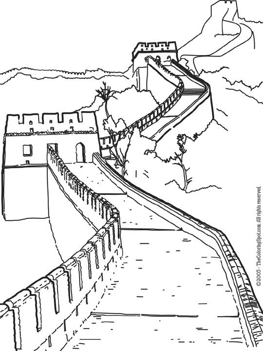 Printable Great Wall of China Coloring Page: Explore History with Art!