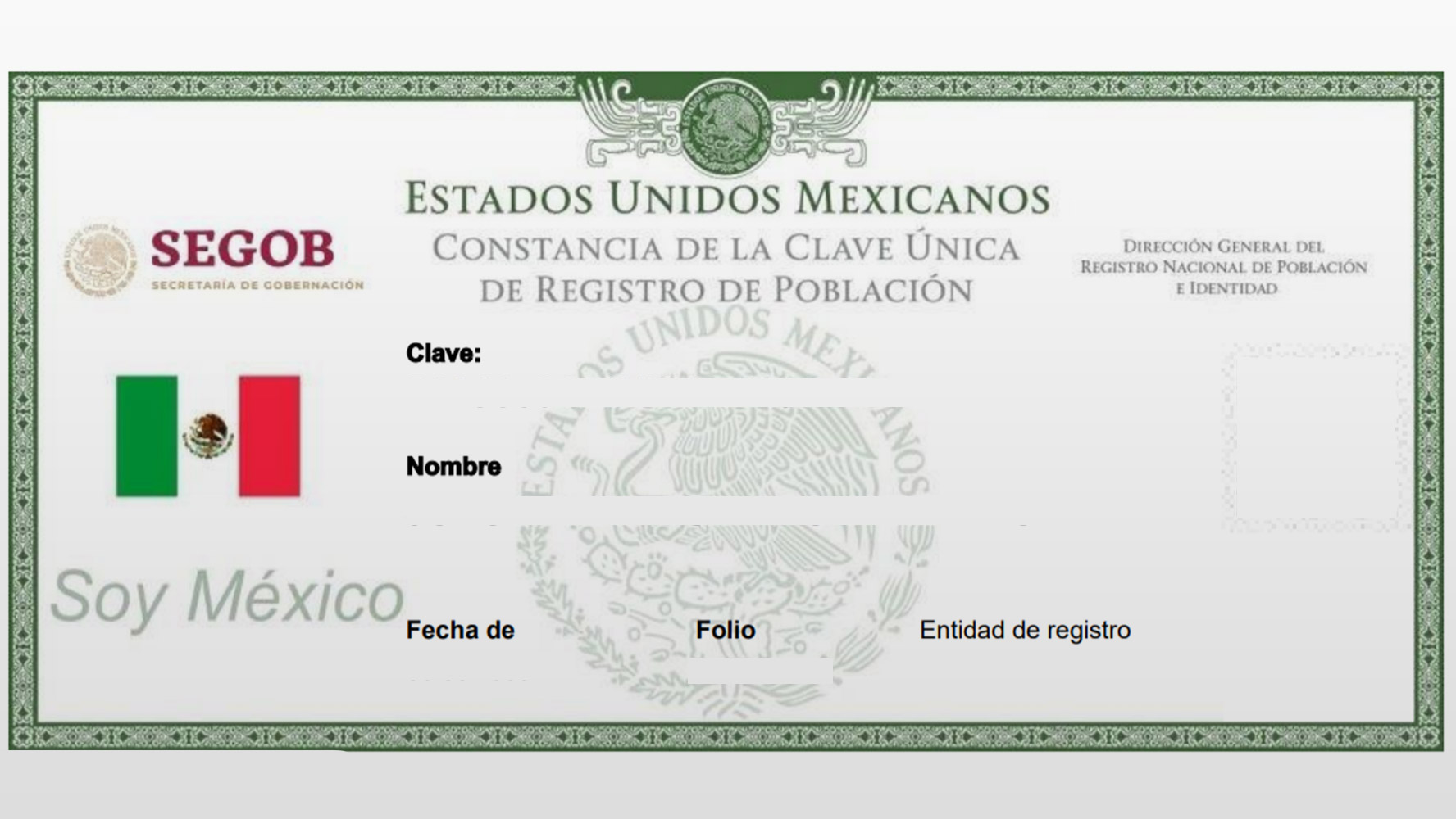 curp mexico generador