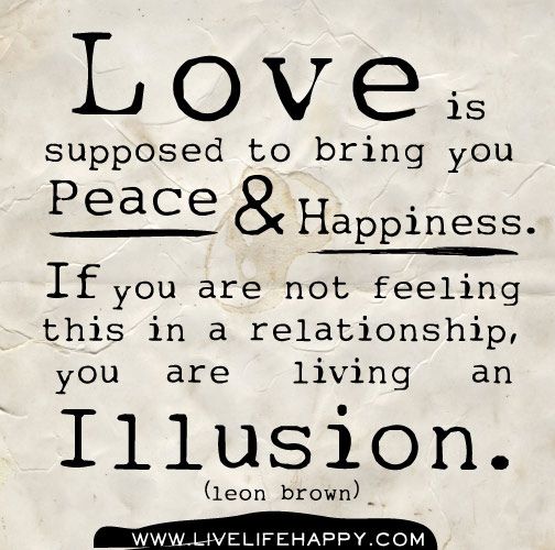 not feeling peace in a relationship