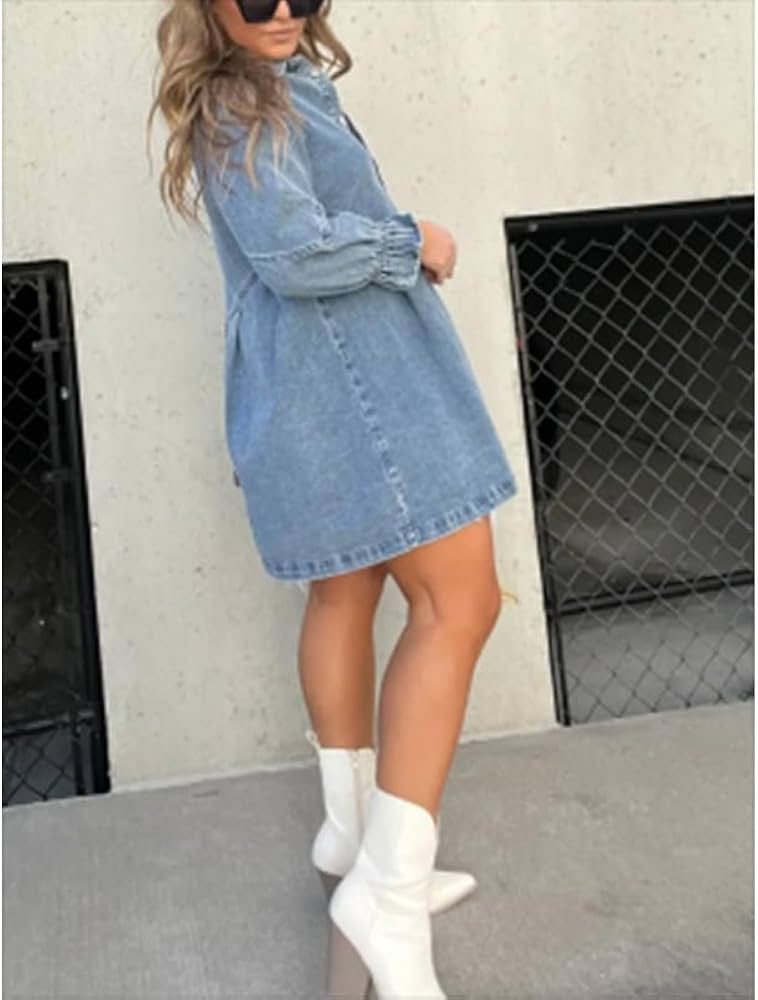 Washed denim puff sleeve dress: Your perfect mix of everyday comfort and super cute style.