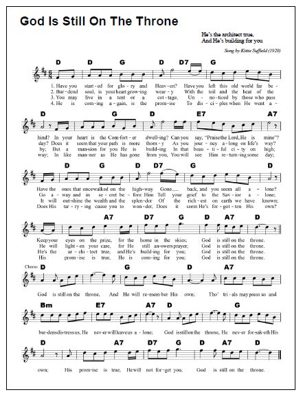 god is still on the throne lyrics