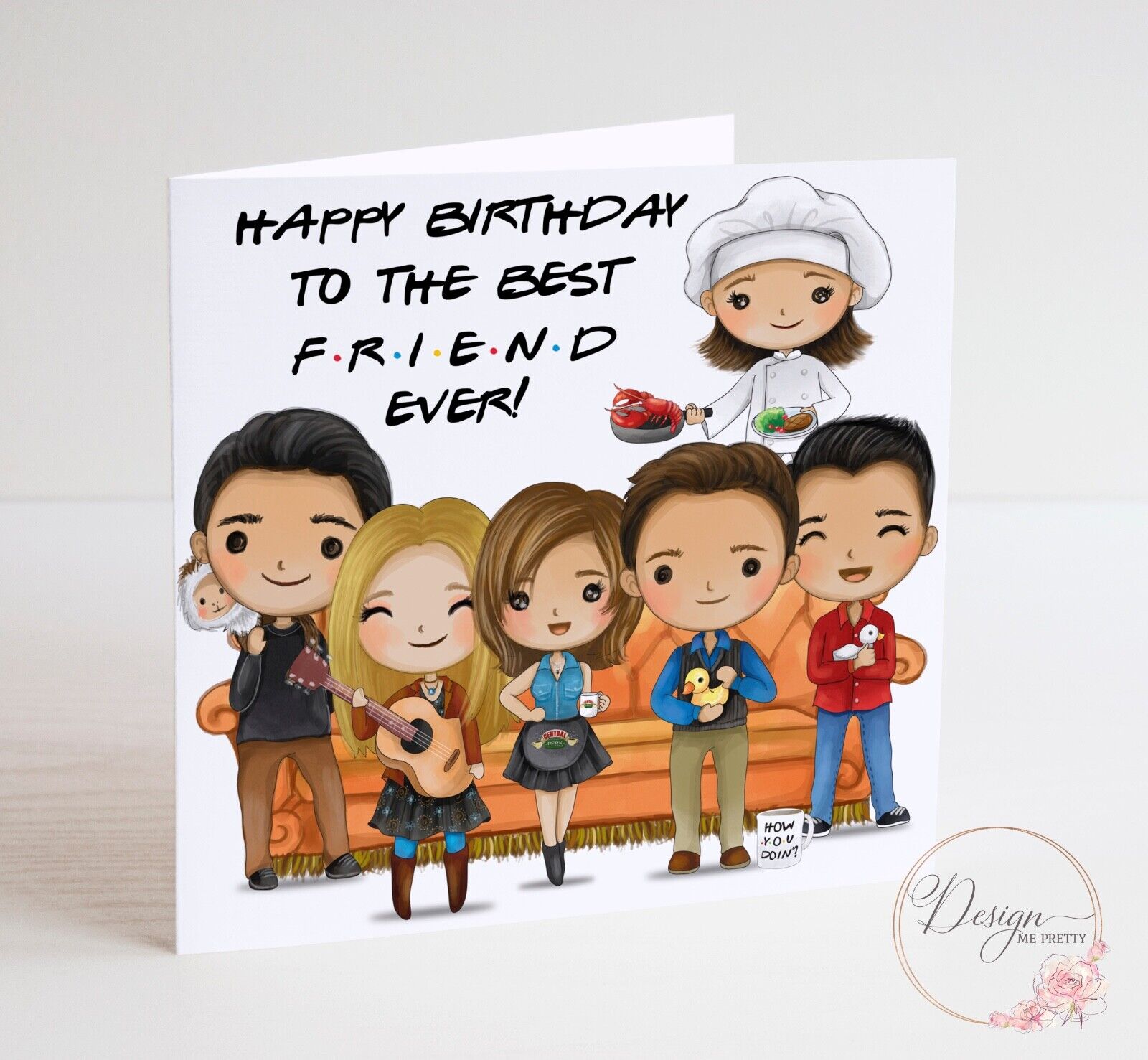 Unique F.R.I.E.N.D.S TV Show Birthday Card – Perfect for Any Fan!