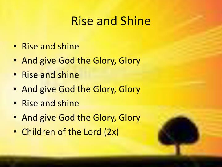 Want the rise shine give god the glory lyrics? (Easy steps to learn them quickly)