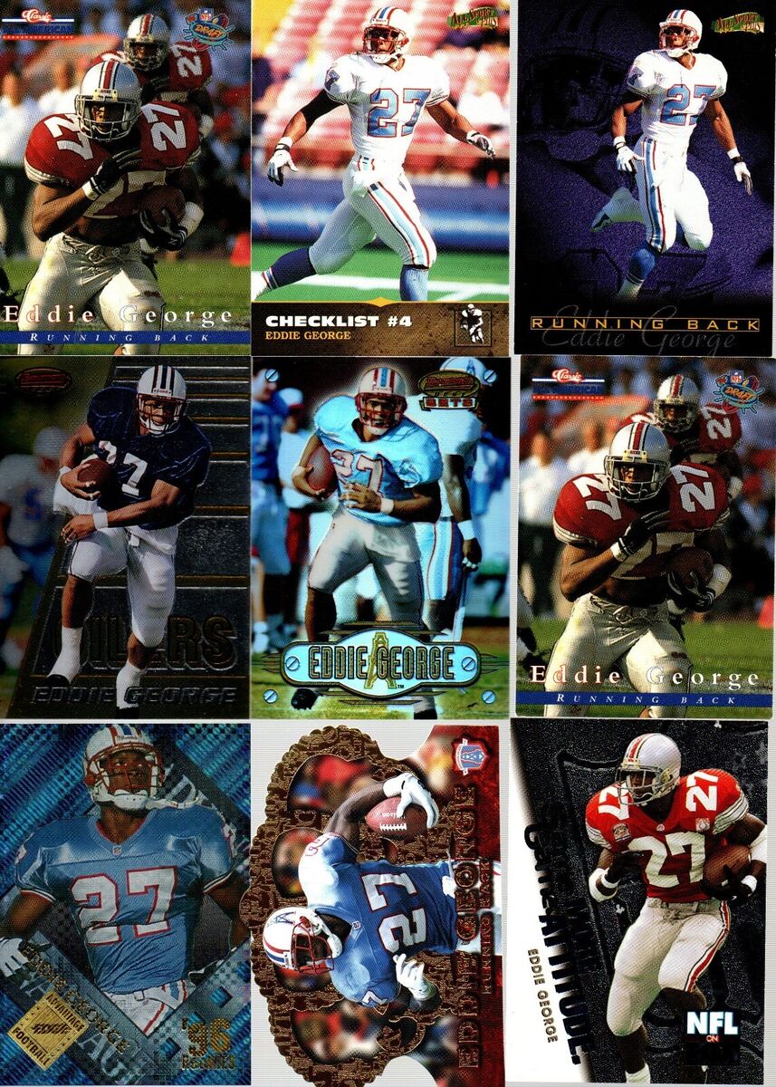 Eddie George Football Card Checklist: All Cards from Every Year,Complete List!