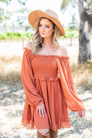 How to Wear a Rust Off The Shoulder Dress? Find the Perfect Look For Any Occasion!