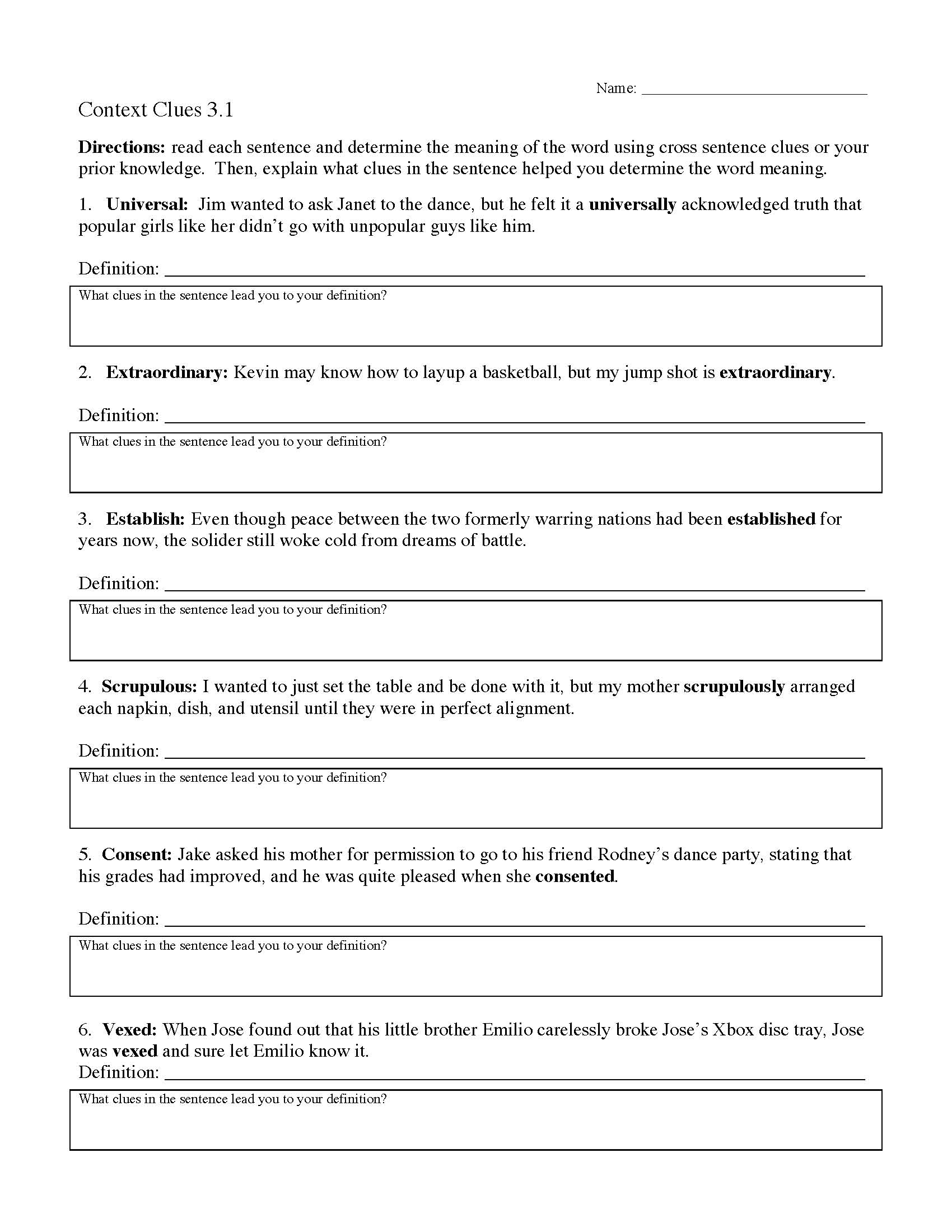 Need Help with Context Clues? 3.1 Answer Key Made Simple!