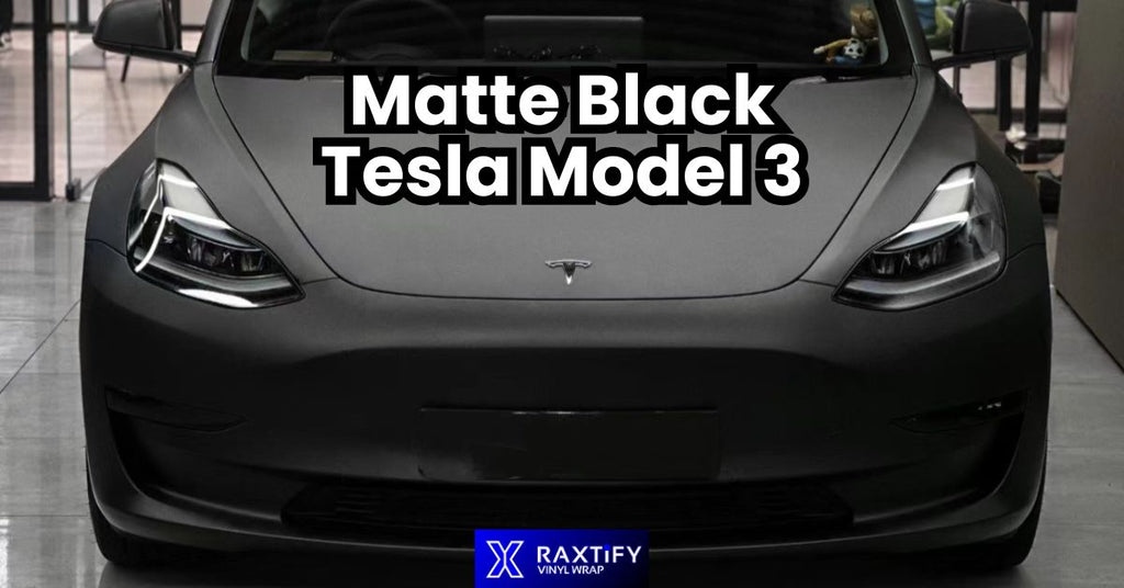 Transform Your Tesla Model 3 with Sleek Matte Black Wrap