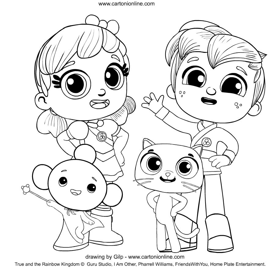 True and the Rainbow Kingdom Coloring Pages: Color Your Favorite Characters