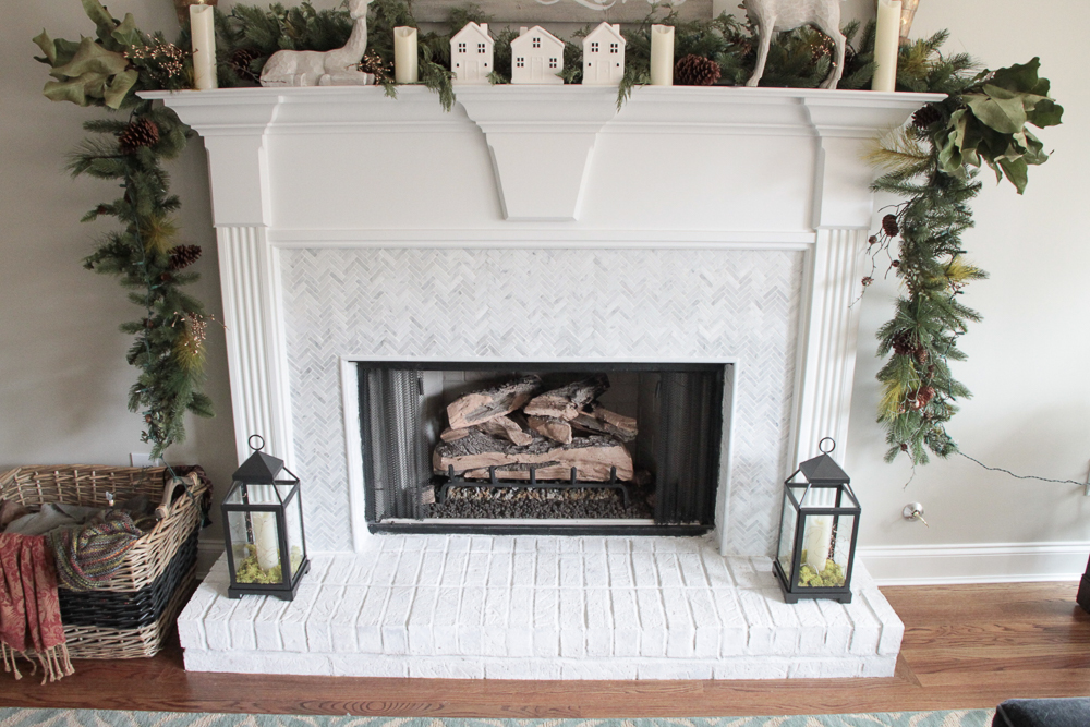 Fireplace Makeover: Using Herringbone Tile (Get This Chic Look!)