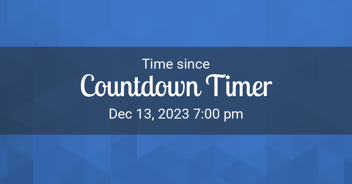 Days Since 12/13/2023: Check the Exact Time Passed
