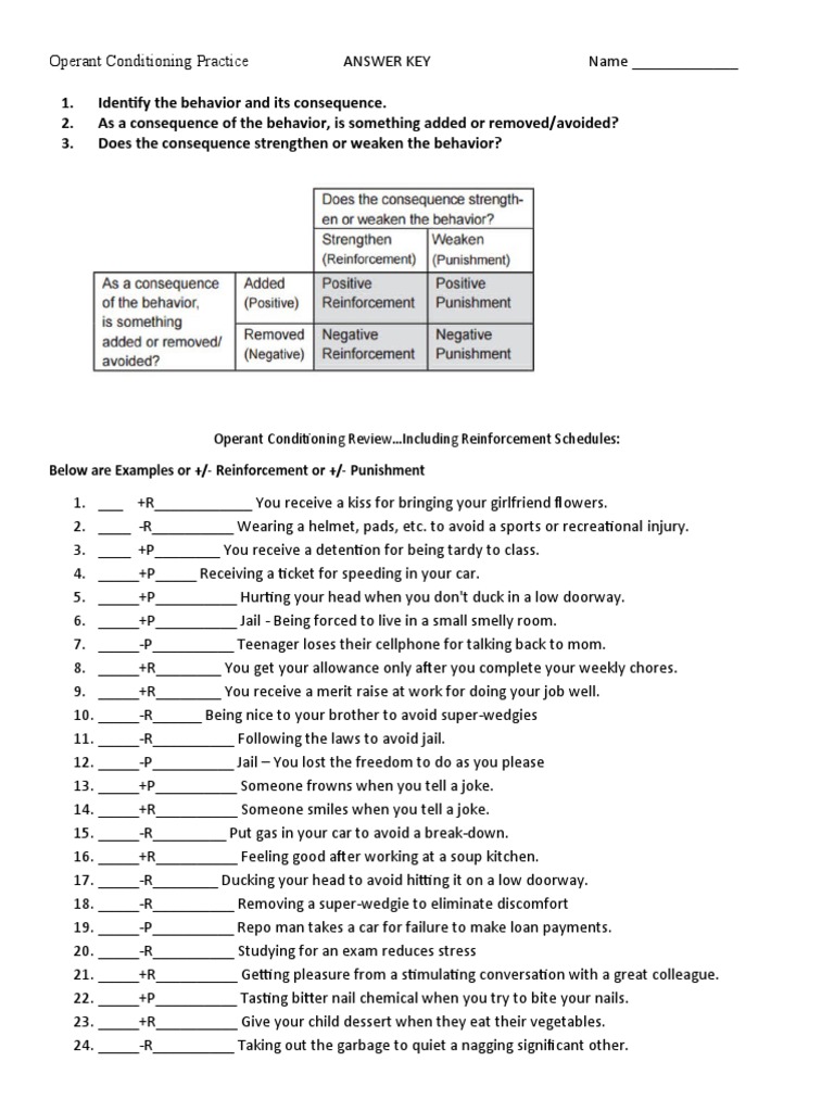 Looking everywhere for them? Get correct operant conditioning punishment and schedules of reinforcement worksheet answers now.