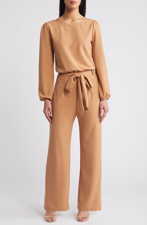 Beige Jumpsuit Long Sleeve: Perfect for Stylish Comfort