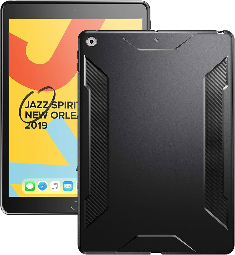 Premium Carbon Fiber iPad Case: Full 360 Protection with Raised Front Lip